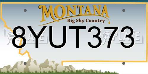 8YUT373 Montana License Plate