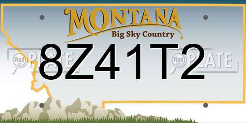 8Z41T2 Montana License Plate