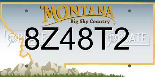8Z48T2 Montana License Plate