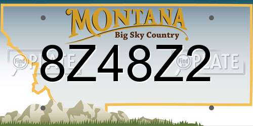 8Z48Z2 Montana License Plate