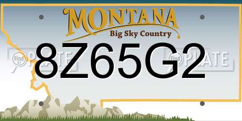 8Z65G2 Montana License Plate