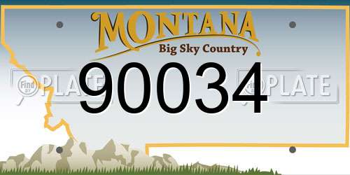 90034 Montana License Plate