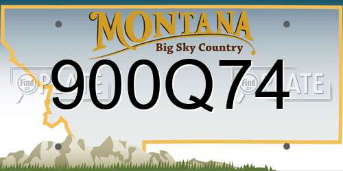 900Q74 Montana License Plate