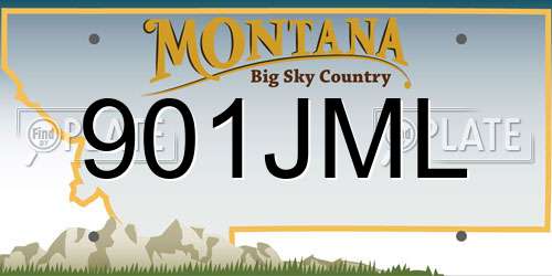 901JML Montana License Plate