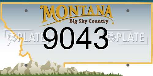 9043 Montana License Plate