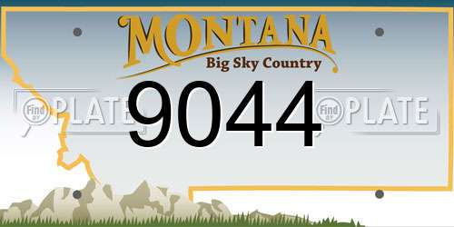 9044 Montana License Plate