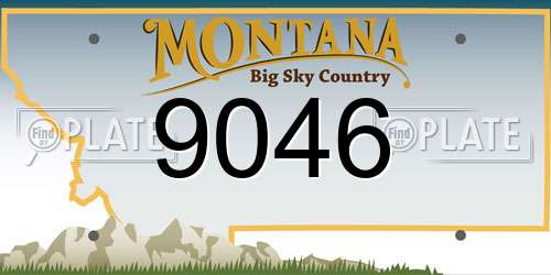 9046 Montana License Plate