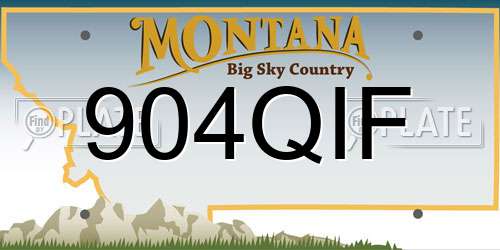904QIF Montana License Plate