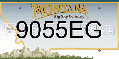 9055EG Montana License Plate