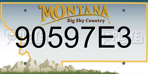 90597E3 Montana License Plate