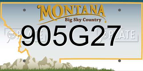 905G27 Montana License Plate