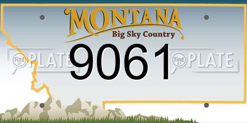 9061 Montana License Plate