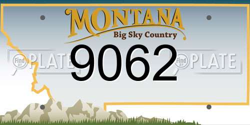 9062 Montana License Plate