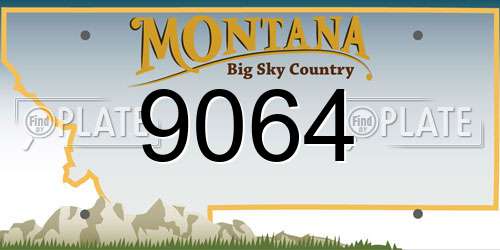 9064 Montana License Plate
