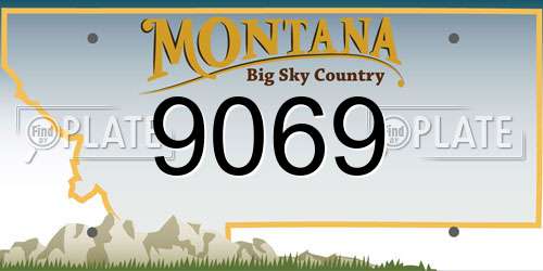 9069 Montana License Plate