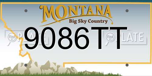 9086TT Montana License Plate
