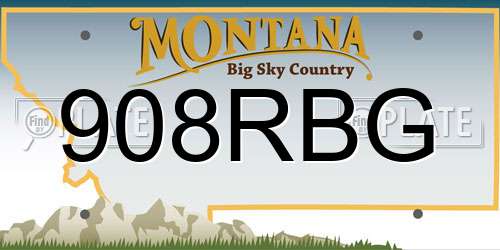 908RBG Montana License Plate