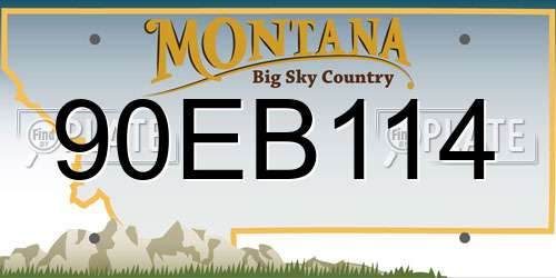 90EB114 Montana License Plate