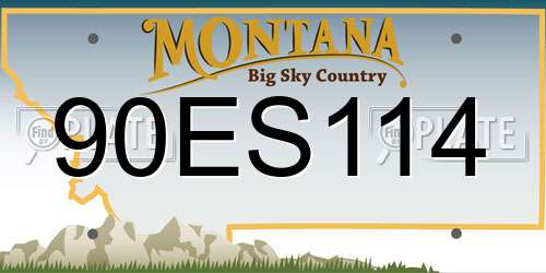 90ES114 Montana License Plate