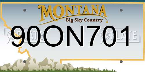 90ON701 Montana License Plate