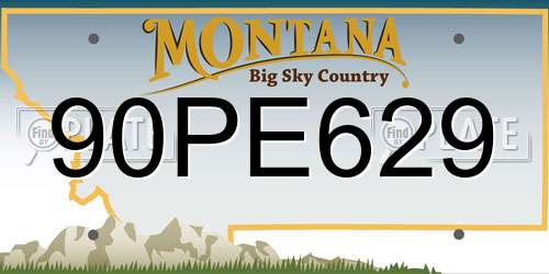 90PE629 Montana License Plate