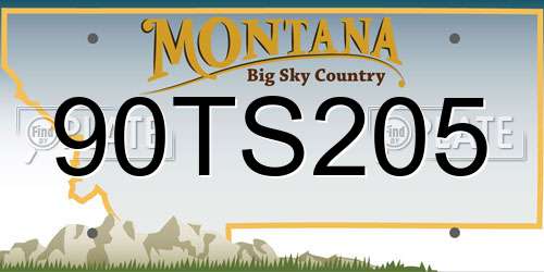90TS205 Montana License Plate