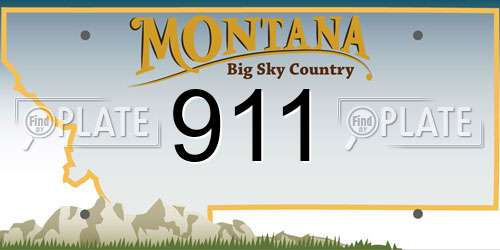 911 Montana License Plate