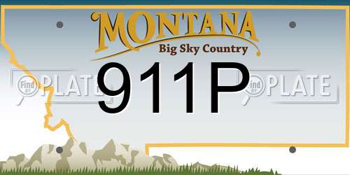 911P Montana License Plate