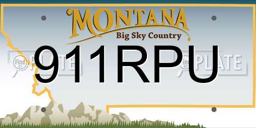 911RPU Montana License Plate