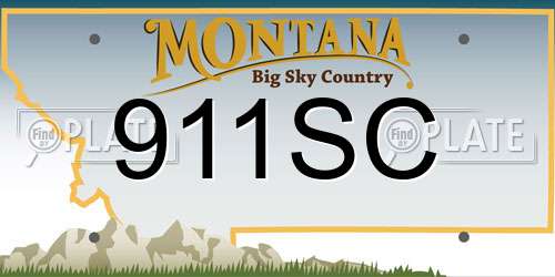 911SC Montana License Plate