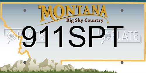 911SPT Montana License Plate