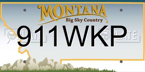 911WKP Montana License Plate