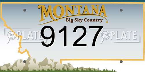 9127 Montana License Plate