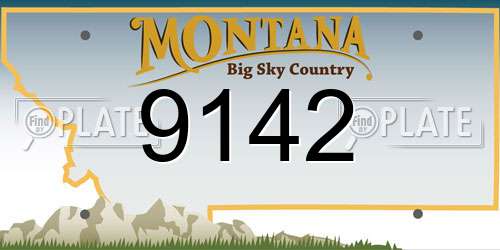9142 Montana License Plate