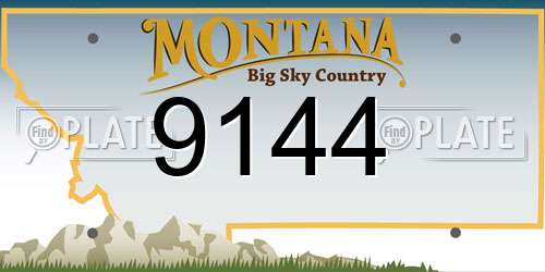 9144 Montana License Plate