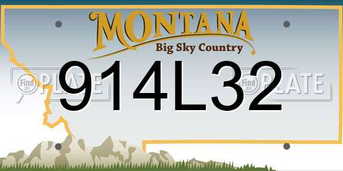 914L32 Montana License Plate