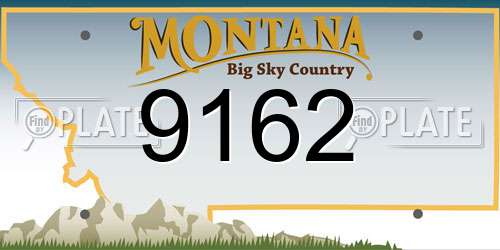 9162 Montana License Plate