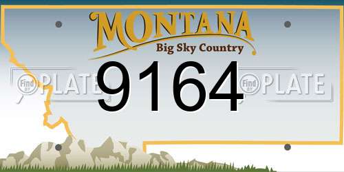 9164 Montana License Plate