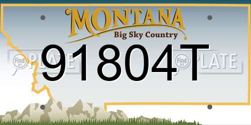 91804T Montana License Plate