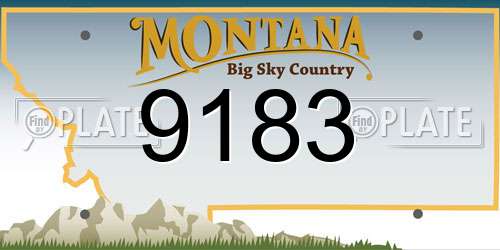 9183 Montana License Plate