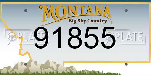 91855 Montana License Plate