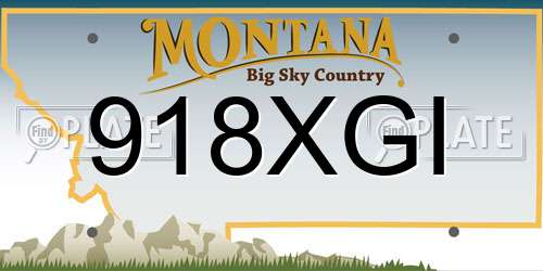 918XGI Montana License Plate