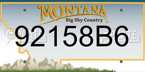 92158B6 Montana License Plate