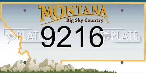 9216 Montana License Plate