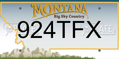 924TFX Montana License Plate