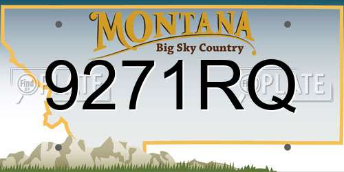 9271RQ Montana License Plate