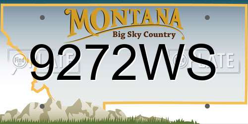 9272WS Montana License Plate