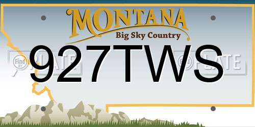 927TWS Montana License Plate
