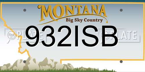 932ISB Montana License Plate