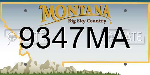 9347MA Montana License Plate